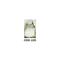 Quadro led con calendario bianco rettangolare cm 30x50x1,8