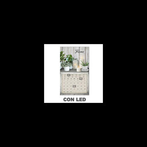 Quadro led con calendario bianco rettangolare cm 30x50x1,8