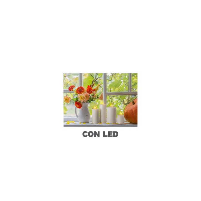 Quadro led fiori bianco rettangolare cm40x30x1,8