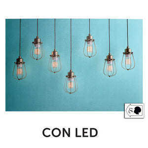 Quadro led lampadine cm60x40x1,8