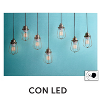 Quadro led lampadine cm 60x40x1,8