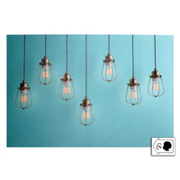 Quadro led lampadine cm 60x40x1,8