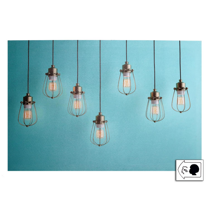 Quadro led lampadine cm 60x40x1,8