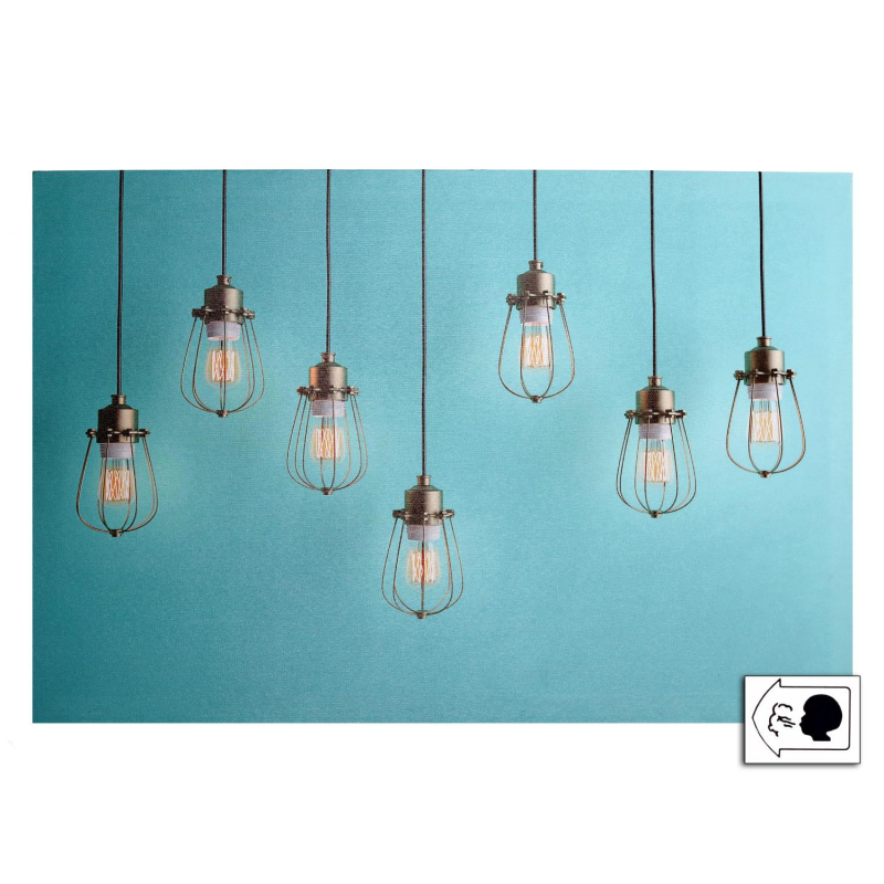 Quadro led lampadine cm 60x40x1,8