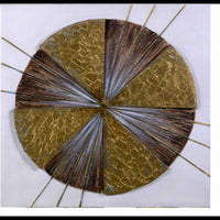 Quadro legno oro quadro cm80x3x80