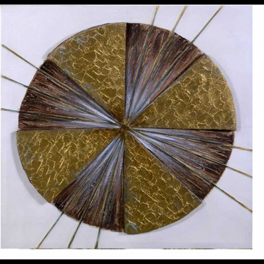 Quadro legno oro quadro cm80x3x80