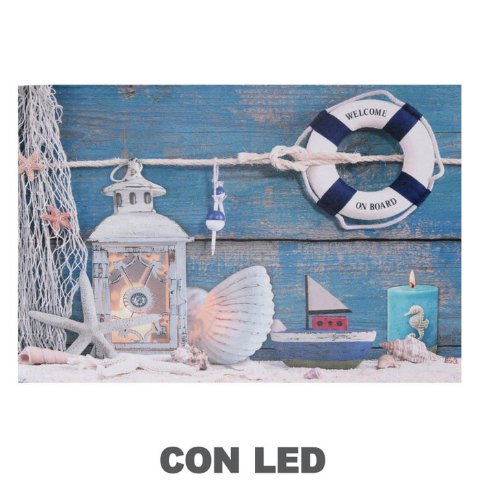Quadro mare led mare cm 60x2,3x40