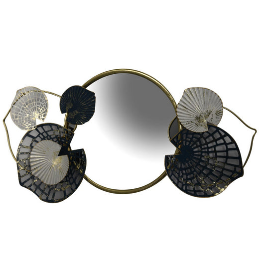 Quadro metallo con specchio oro cm95,3x6,4x52,1