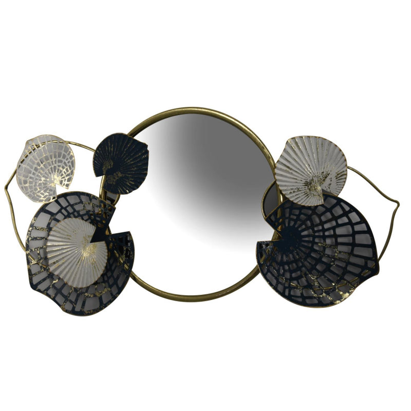 Quadro metallo con specchio oro cm95,3x6,4x52,1