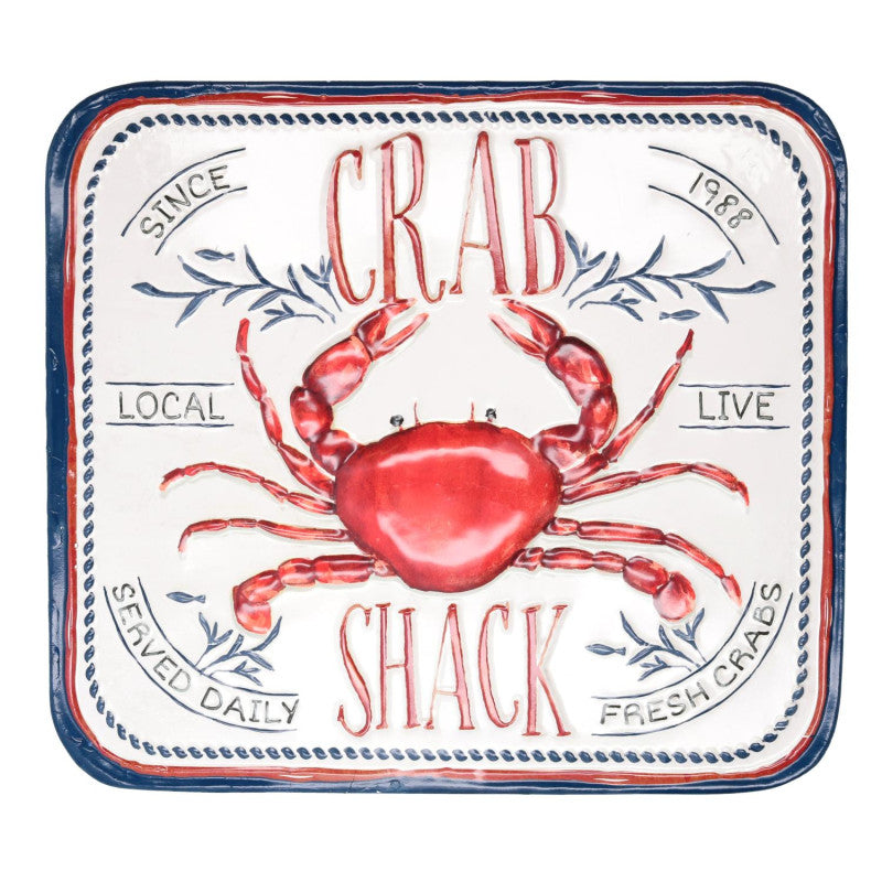 Quadro metallo mare granchio cm 42x47x0,2