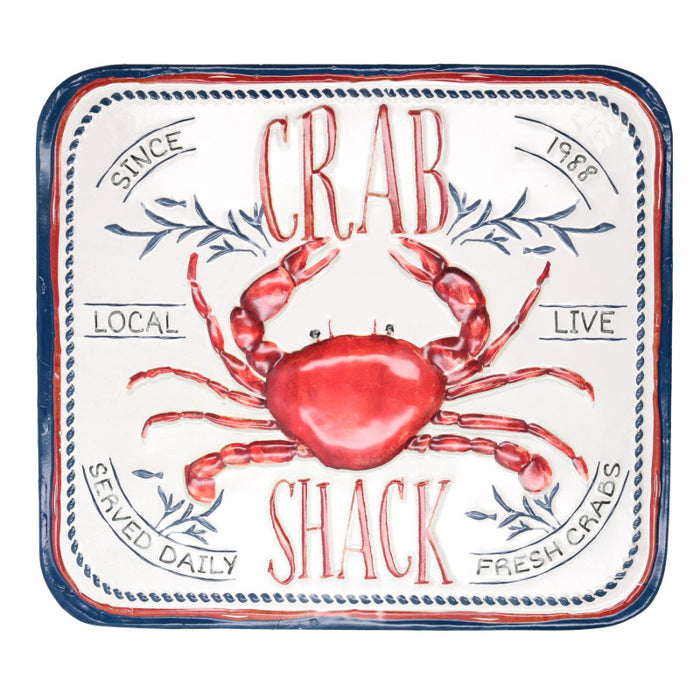 Quadro metallo mare granchio cm 42x47x0,2