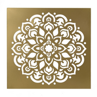 Quadro metallo oro quadro cm 56x56x3