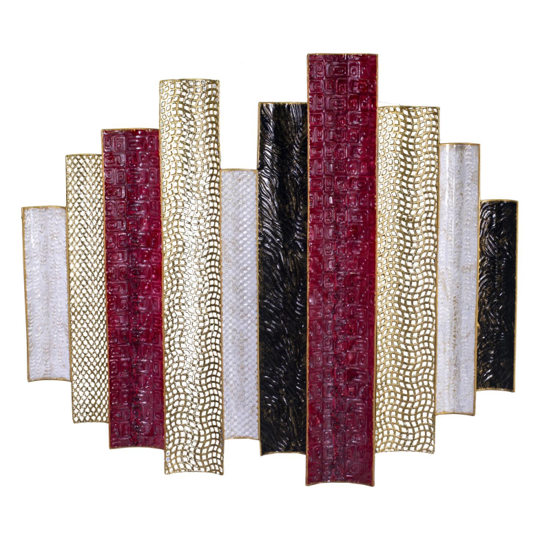 Quadro metallo rosso cm 89,5x79,4h5,1