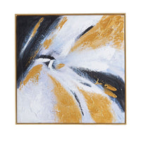 Quadro olio su tela 80x80 cornice oro QUADRO3