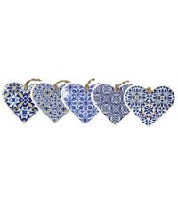 Quadro Quadretto Cuore Decorativo 16x19cm Ceramica Meditteraneo 6 Decori 730726         