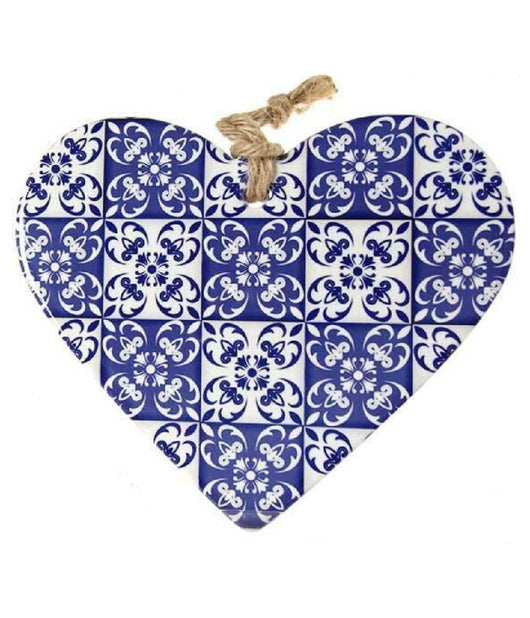 Quadro Quadretto Cuore Decorativo 16x19cm Ceramica Meditteraneo 6 Decori 730726         