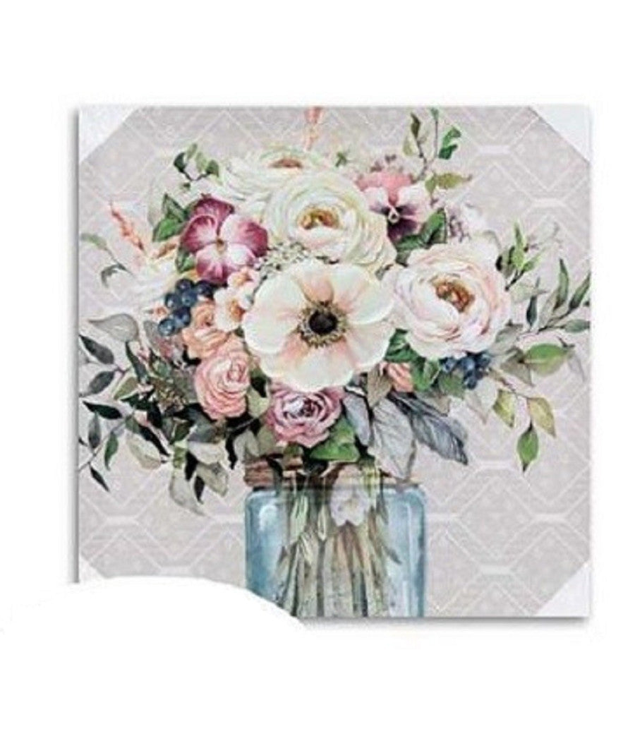 Quadro Quadretto Decorativo 45 X 45 X 1,8cm Tela Su Legno Deluxe 2 Decori 831997         