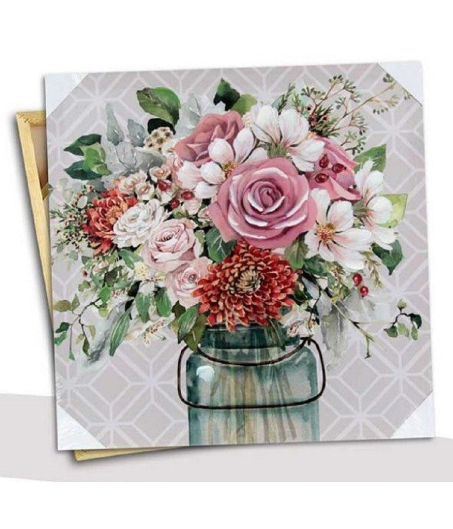 Quadro Quadretto Decorativo 45 X 45 X 1,8cm Tela Su Legno Deluxe 2 Decori 831997         