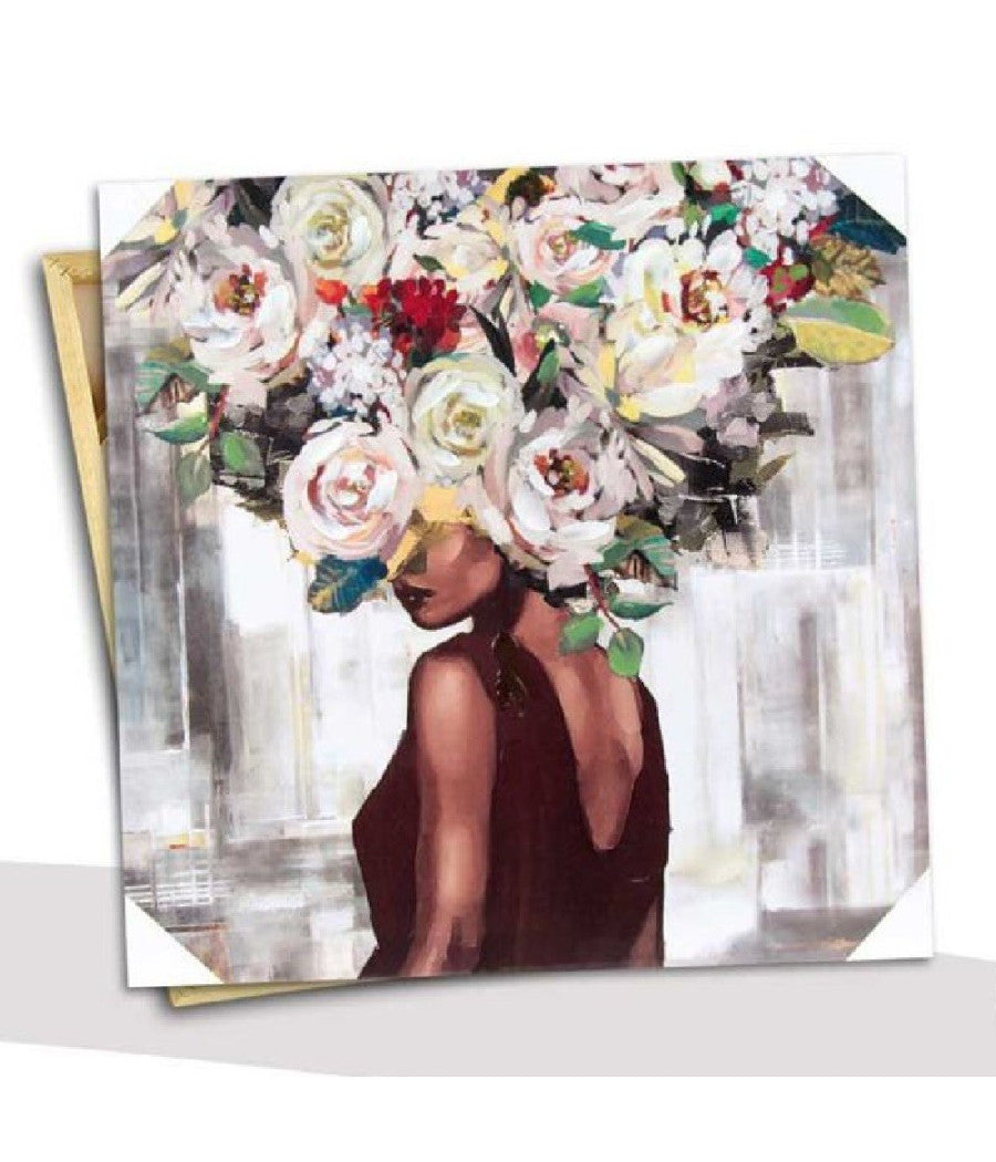 Quadro Quadretto Decorativo 45 X 45 X 1,8cm Tela Su Legno Deluxe 4 Decori 831966         