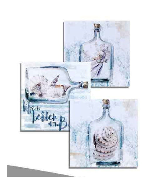 Quadro Quadretto Decorativo 45x45x1,5 Cm Tela Su Legno Deluxe Decori Ass. 743740         