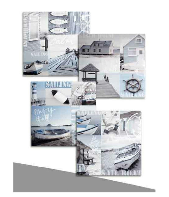 Quadro Quadretto Decorativo 45x45x1,5cm Tela Su Legno Deluxe Decori Ass. 709661         