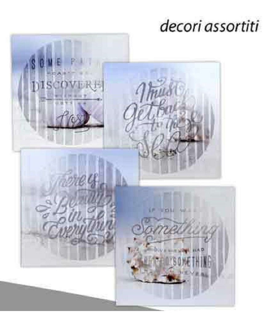 Quadro Quadretto Decorativo 45x45x1,5cm Tela Su Legno Deluxe Decori Ass. 743757         