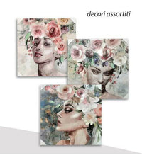 Quadro Quadretto Decorativo 45x45x1,8 Cm Tela Su Legno Deluxe Decori Ass. 806667         