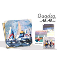 Quadro Quadretto Decorativo 45x45x1,8cm Tela Su Legno Deluxe Decori Ass 806810         