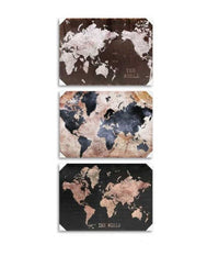 Quadro Quadretto Decorativo 50x40x1,5cm Tela Su Legno World 4 Decori Ass. 834806         