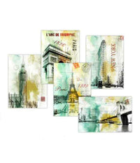 Quadro Quadretto Decorativo 50x70x2,5cm Tela Su Legno Deluxe Decori Ass. 748899         