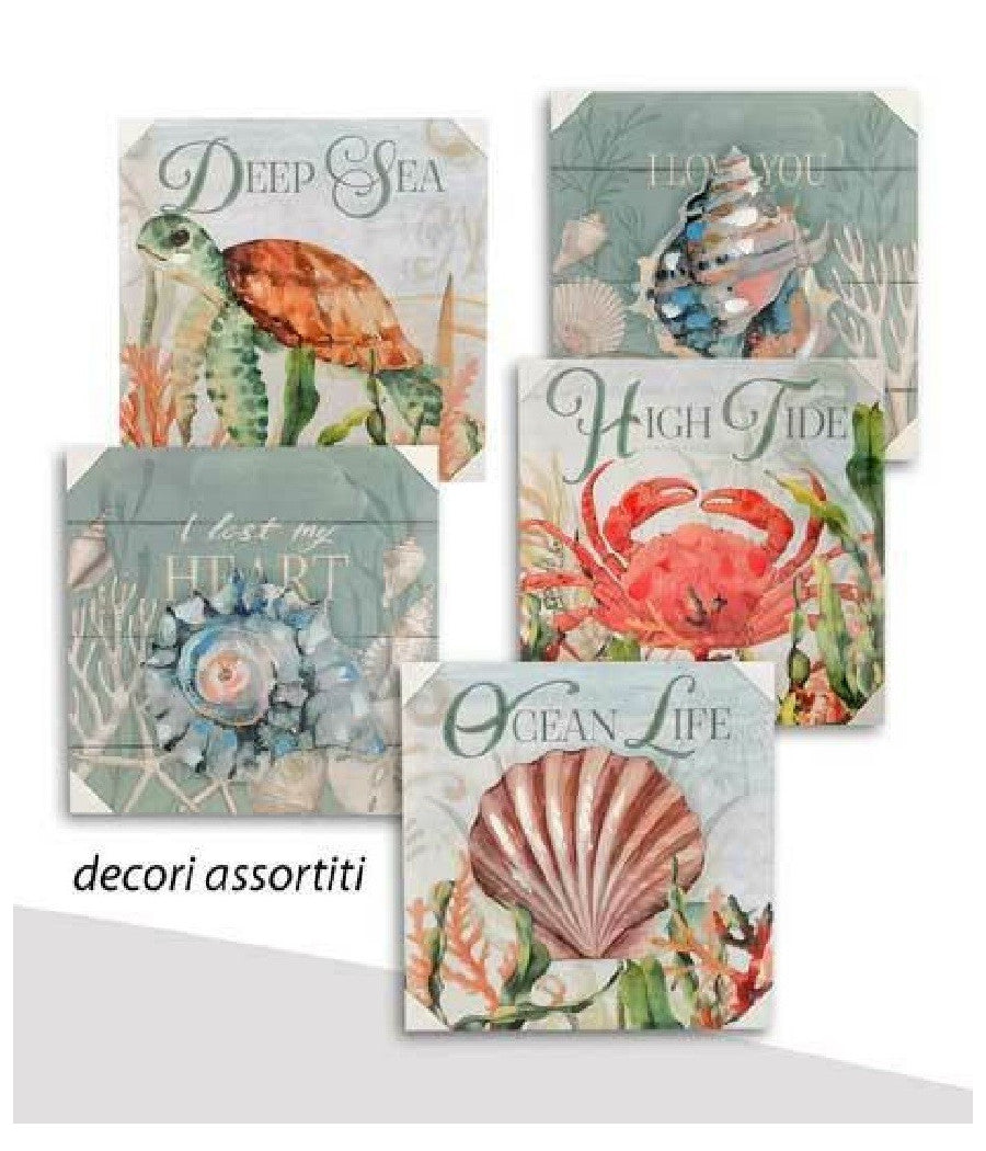 Quadro Quadretto Decorativo 60x60x2,5 Cm Tela Su Legno Deluxe Decori Ass 806551         