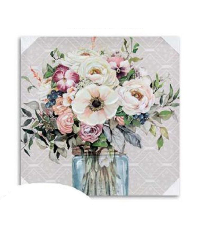 Quadro Quadretto Decorativo 60x60x2,5cm Tela Su Legno Deluxe 2 Decori Ass 832000         