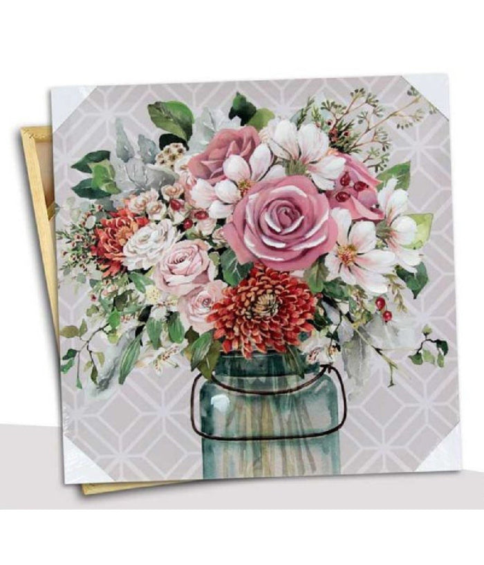 Quadro Quadretto Decorativo 60x60x2,5cm Tela Su Legno Deluxe 2 Decori Ass 832000         