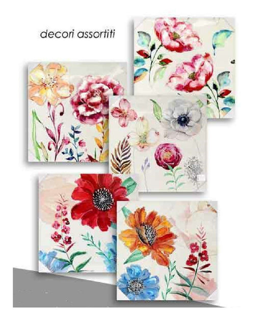 Quadro Quadretto Decorativo 60x60x2,5cm Tela Su Legno Deluxe Decori Ass. 723643         