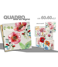 Quadro Quadretto Decorativo 60x60x2,5cm Tela Su Legno Deluxe Decori Ass. 723643         