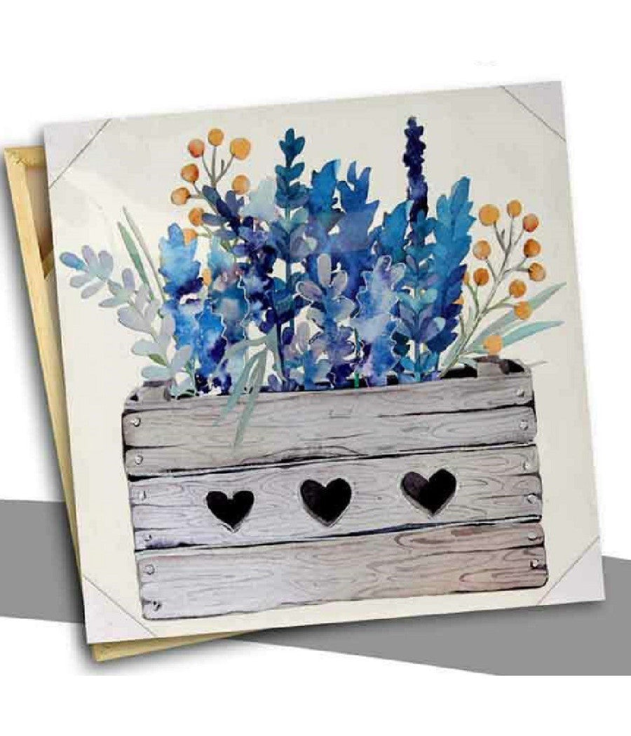 Quadro Quadretto Decorativo 60x60x2,5cm Tela Su Legno Deluxe Decori Ass. 730566         