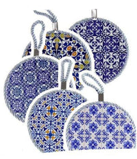 Quadro Quadretto Piastrella Ornamentale In Ceramica Tondo 11cm Decori Ass 730672         