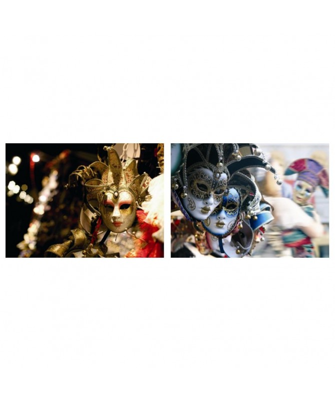 Quadro stampa astratto maschere veneziane 2 assortiti