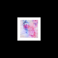 Quadro stampa bluetooth blu fucsia cm60x60x4