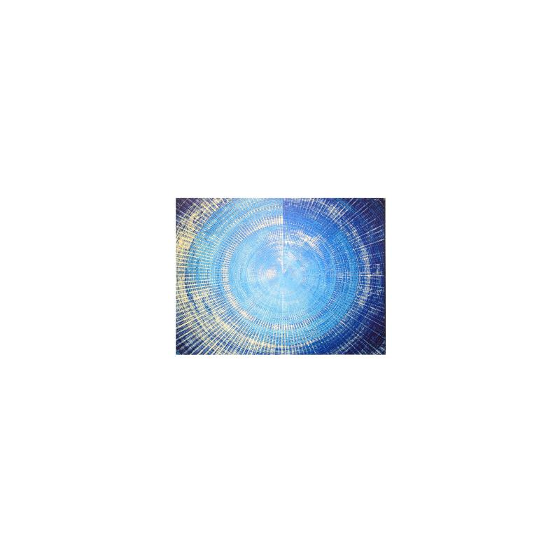 Quadro stampa bluetooth blu oro cm 80x60x4