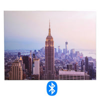 Quadro stampa bluetooth città alba cm80x60x4