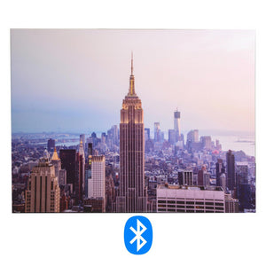 Quadro stampa bluetooth città alba cm80x60x4