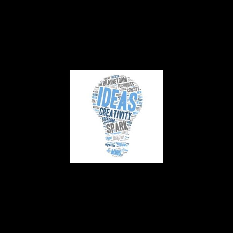 Quadro stampa bluetooth lampadina bianco ghiaccio cm60x60x4