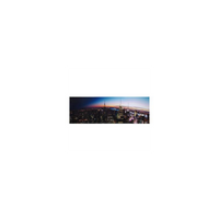 Quadro stampa citta' notturna cm 45x140