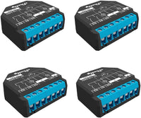 Shelly 2PM PLUS x4 - Rel√® wifi e Bluetooth a 2 canali, Automatizzazione di Tende, Tapparelle, Controllo consumi, Pack da 4