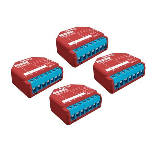 Shelly 1PM PLUS x4 - Rel√® wifi e Bluetooth,  Automatizzazione di luci, Elettrodomestici, Pulsanti, Monitoraggio consumi