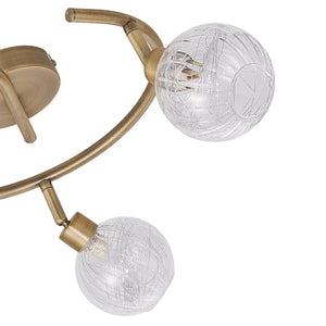 LÚZETE - QUINN LAMPADA DA SOFFITTO A 3 LUCI IN PELLE