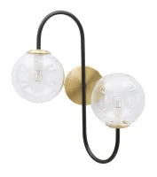 Lampada Da Muro Iron Black Cm 36X24X45