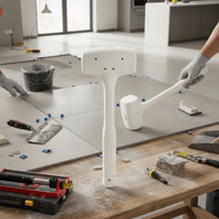 Martello battipiastrelle in gomma antirimbalzo per posa 500 gr.