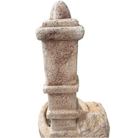 Fontana calcestruzzo cemento senza rubinetto 63x50xh.109cm modello castello